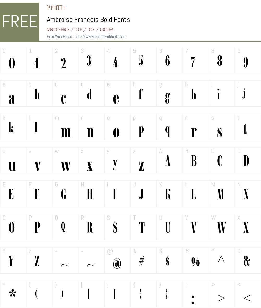 Ambroise Francois Font Screenshots