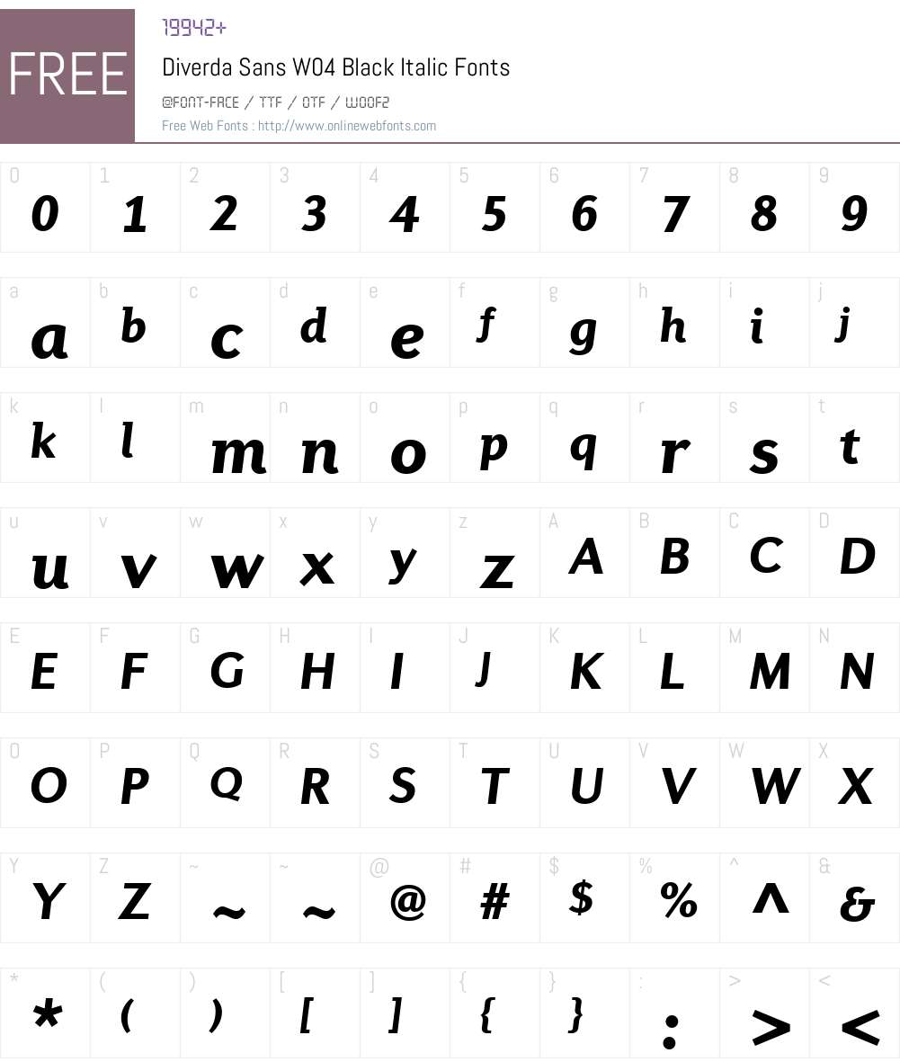 Diverda Sans Font Screenshots