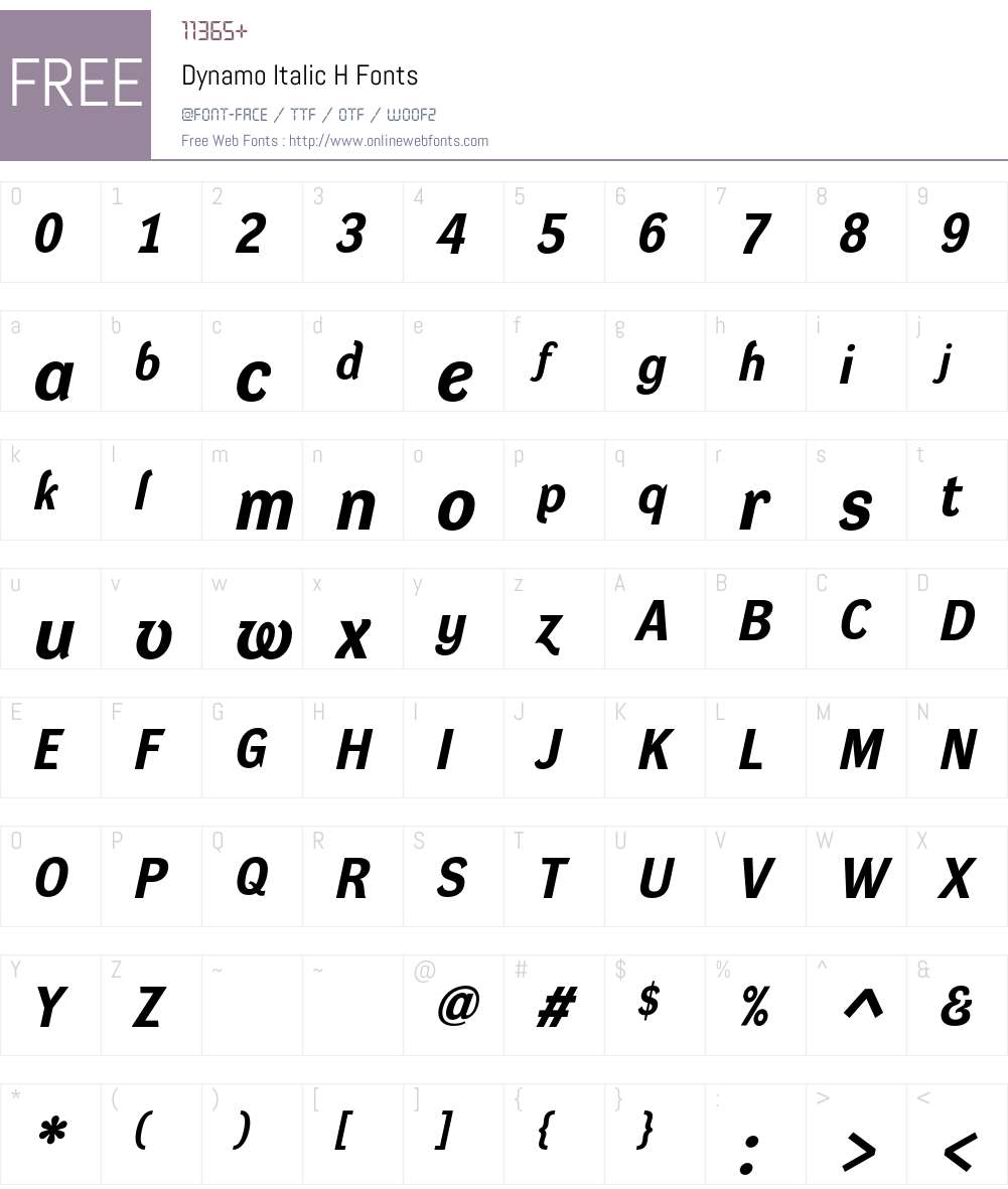 Dynamo R Font Screenshots