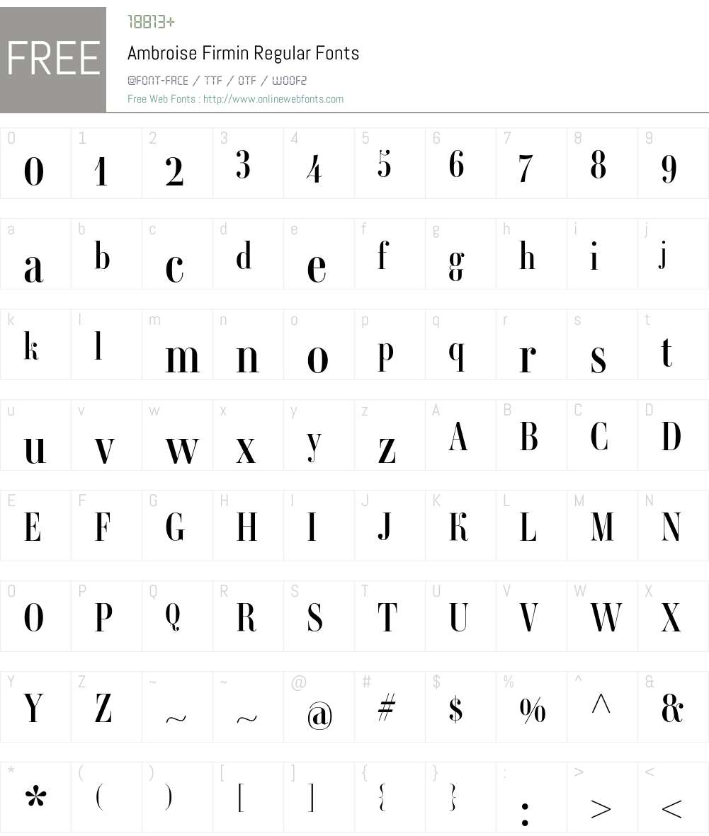 Ambroise Firmin Font Screenshots