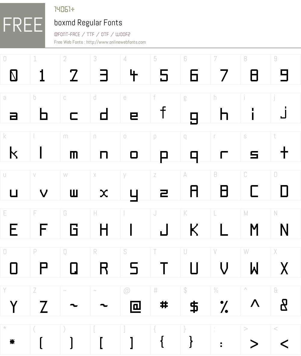 boxmd Font Screenshots