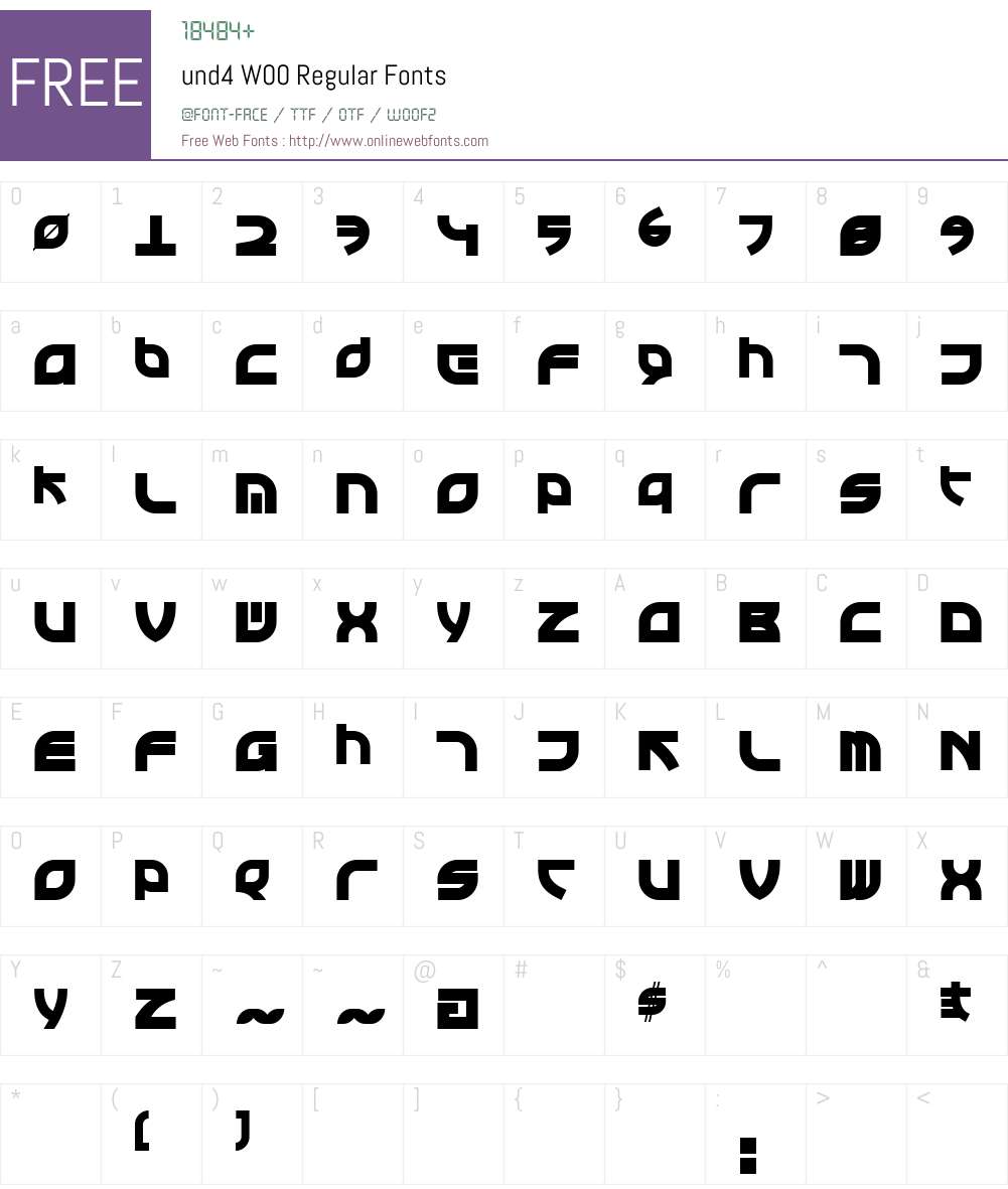 und4 Font Screenshots