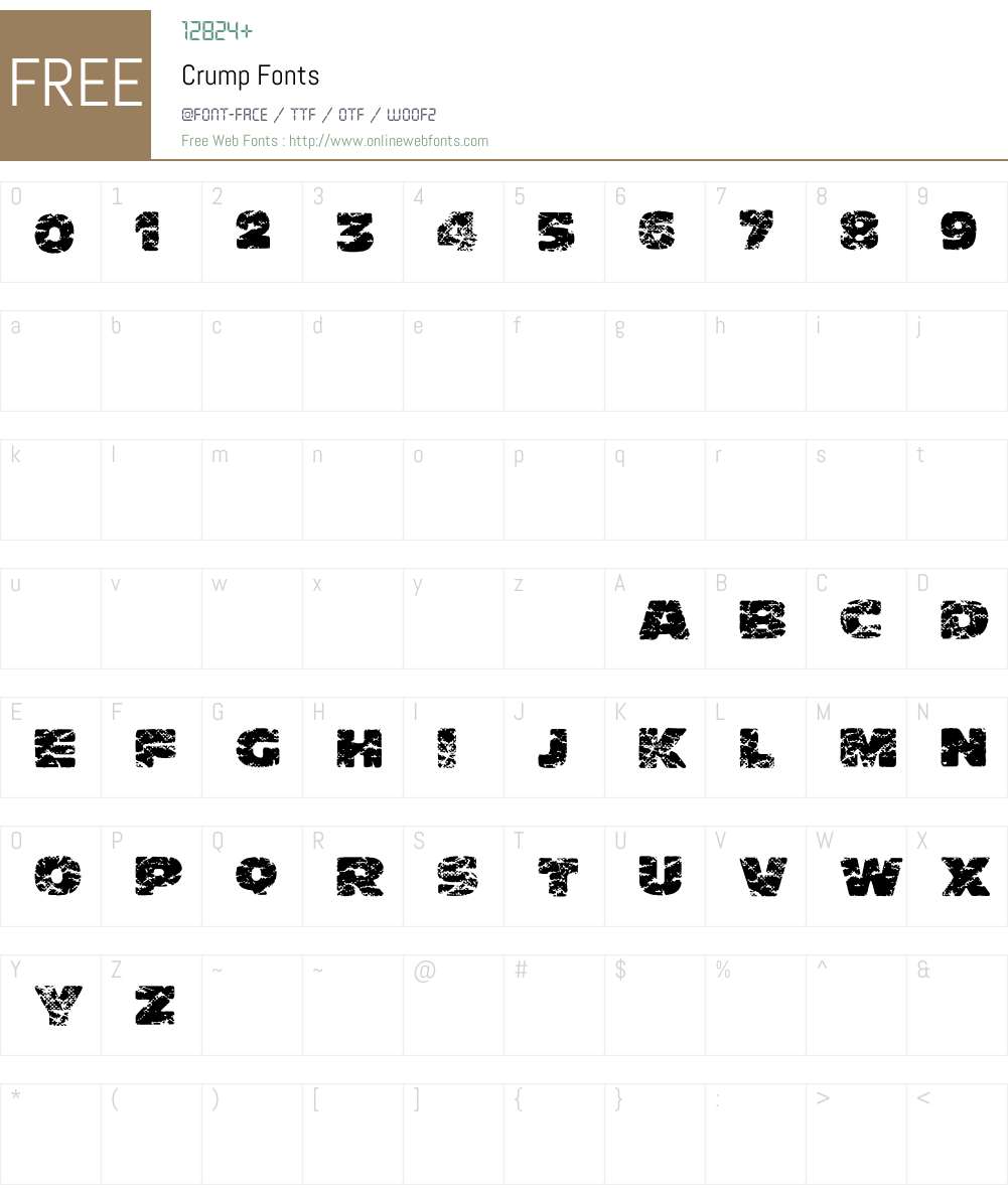 Crump V2 1.00 June 28, 2011, initial release Fonts Free Download ...