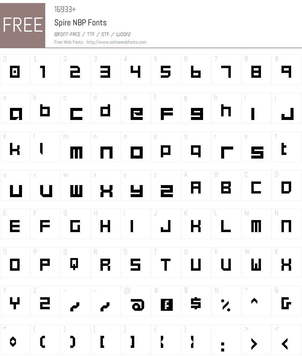 Spire NBP Font Screenshots
