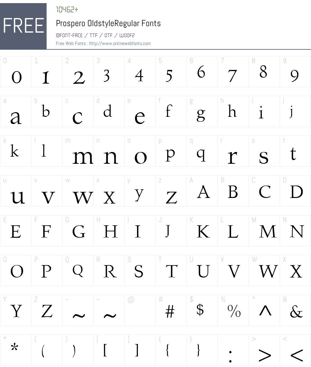 Prospero Font Screenshots