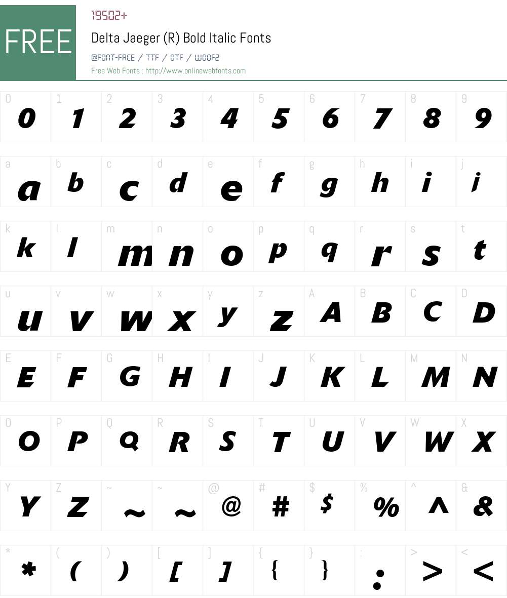 Delta BQ Font Screenshots