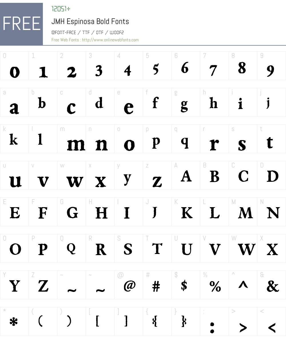 JMH Espinosa Font Screenshots