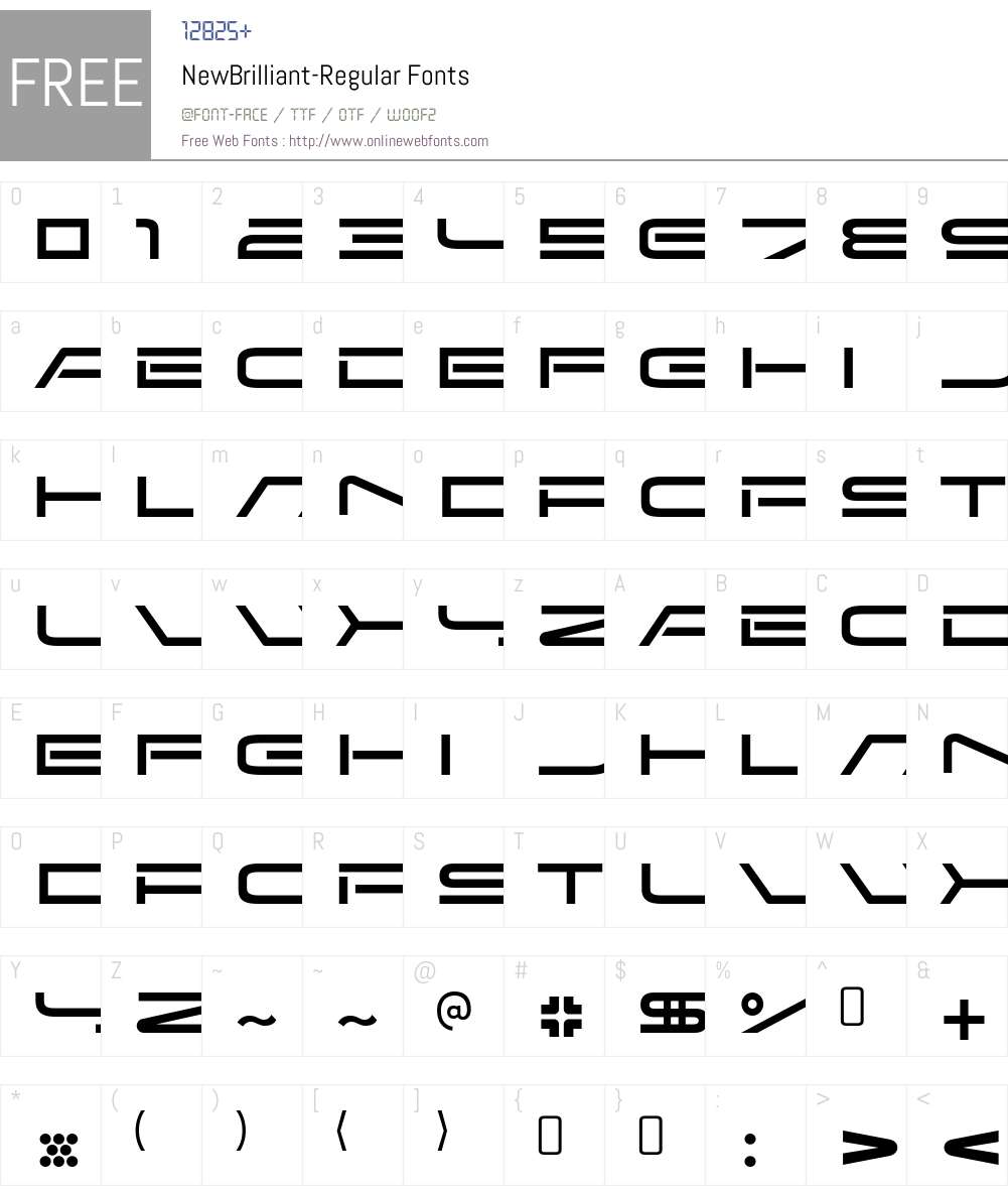 New Brilliant Font Screenshots