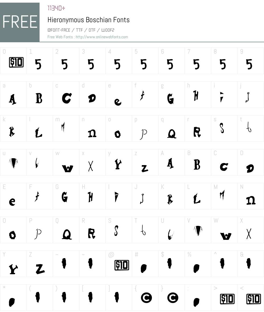 Hieronymous Font Screenshots