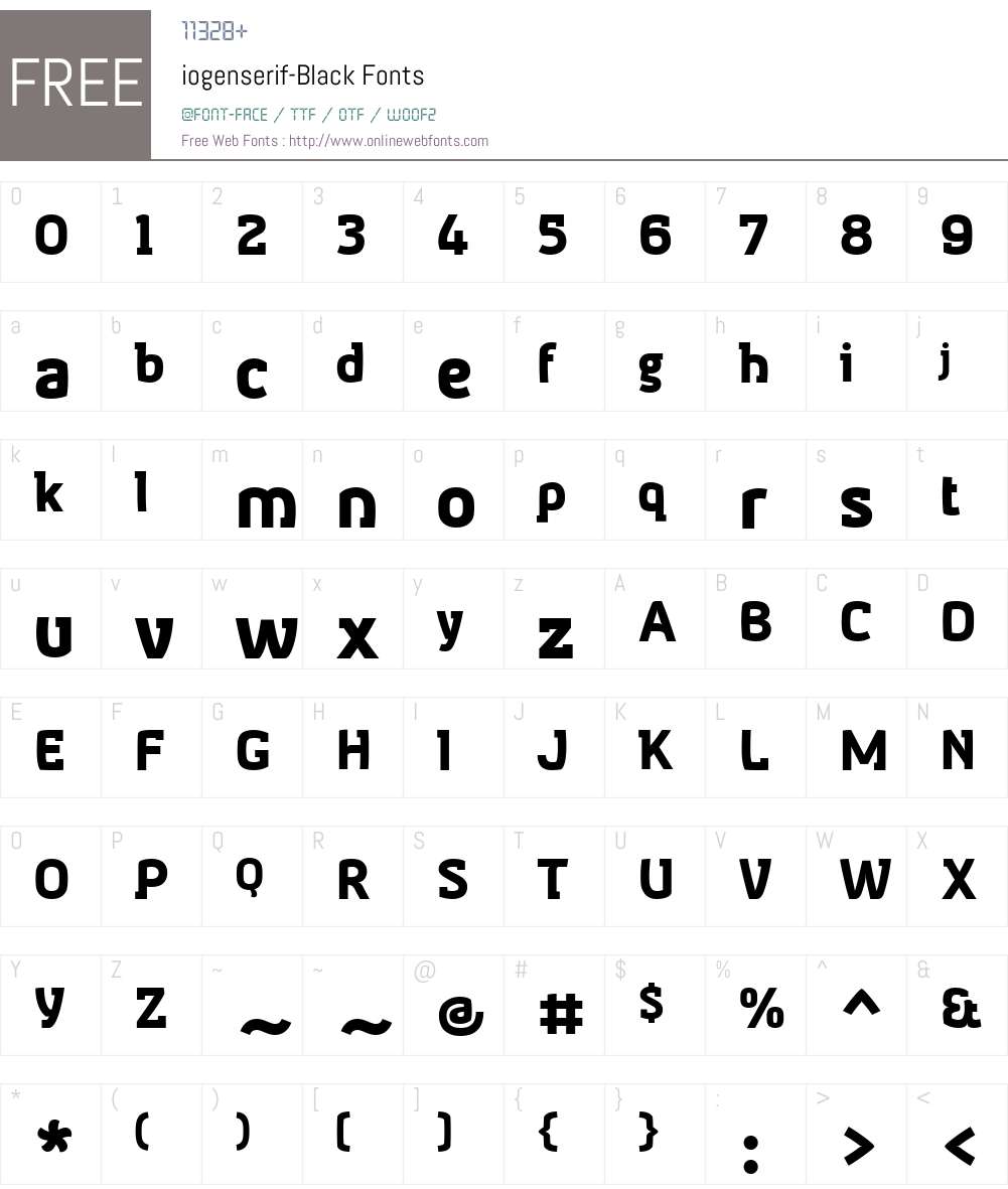 iogenserif-Black Font Screenshots