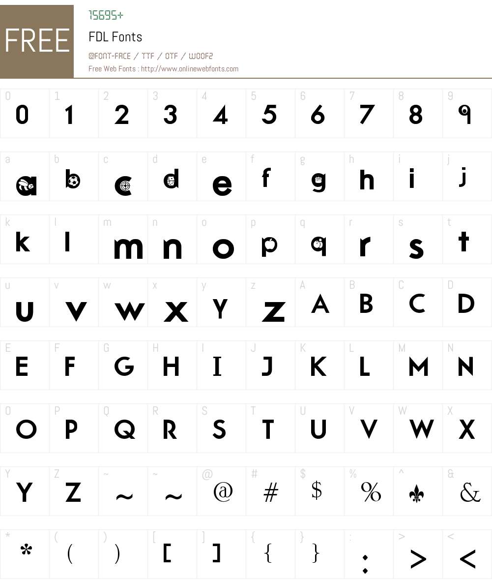 FDL Font Screenshots
