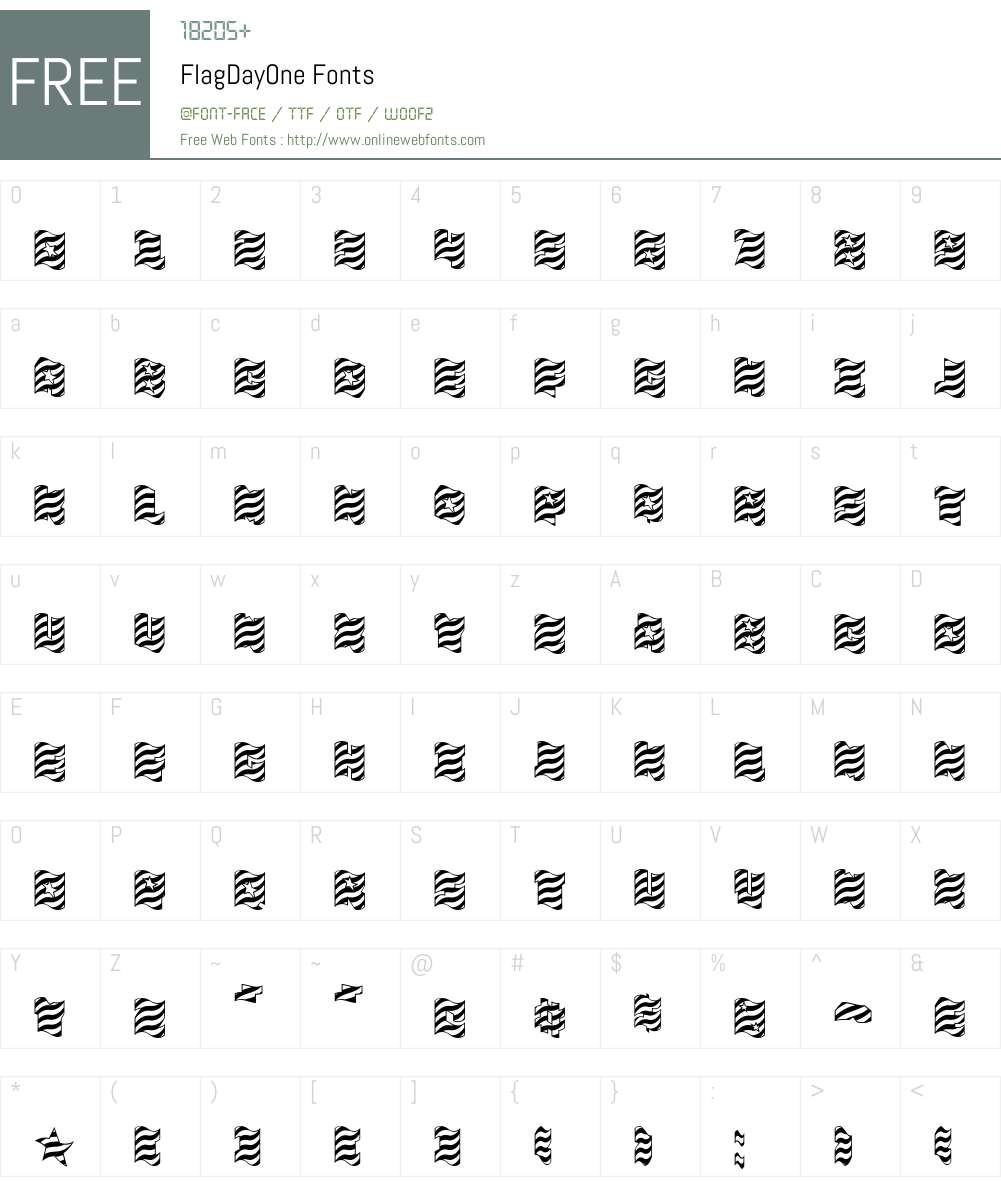 FlagDayOne Font Screenshots