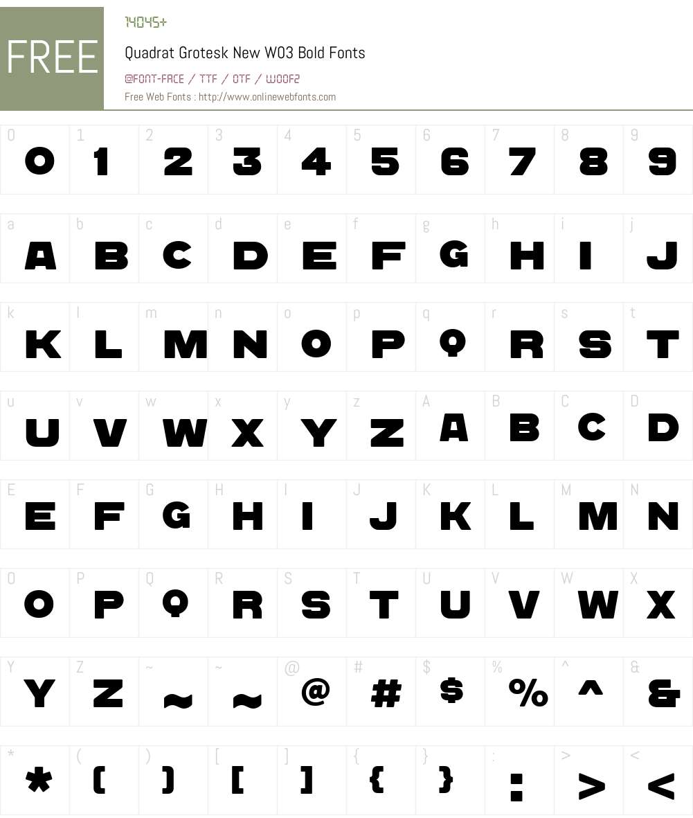 Quadrat Grotesk New Font Screenshots