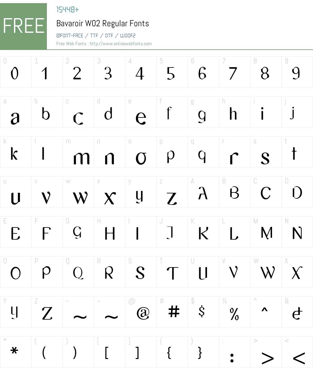 Bavaroir Font Screenshots