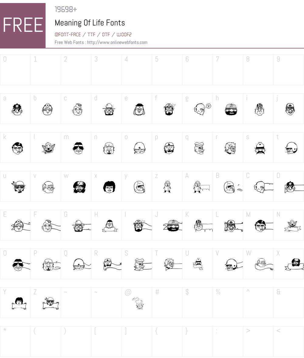 Meaning Of Life Font Screenshots
