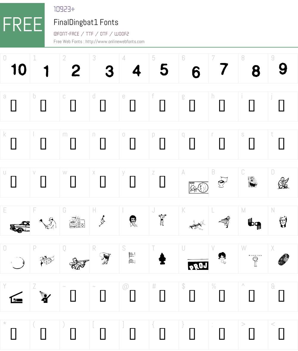 FinalDingbat1 Font Screenshots