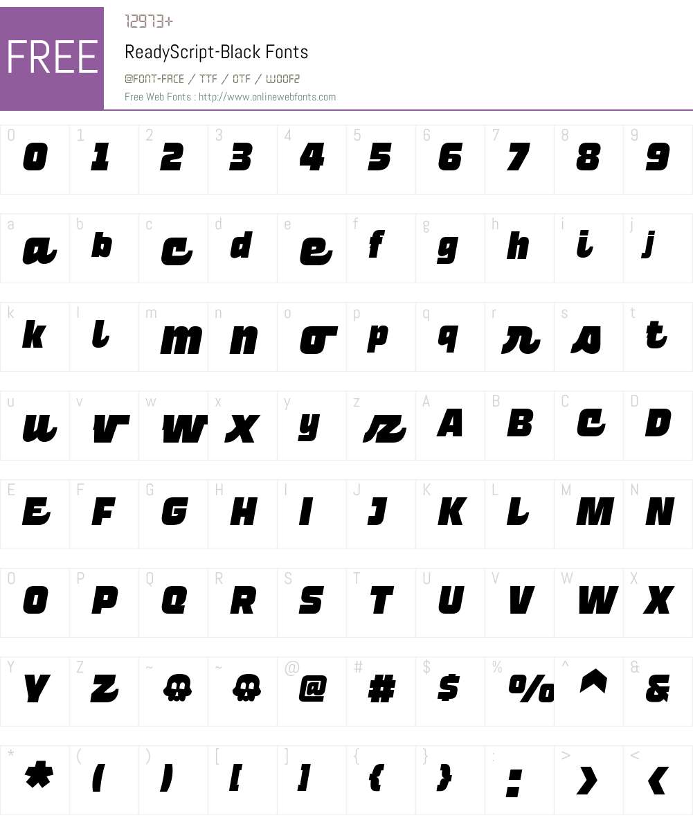 Ready Script Black Font Screenshots