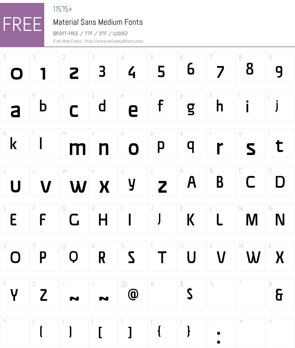 Material Sans Font Screenshots