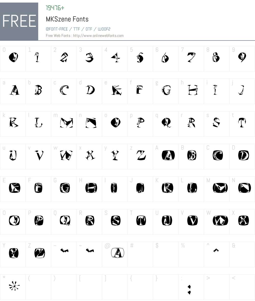 MKSzene Font Screenshots