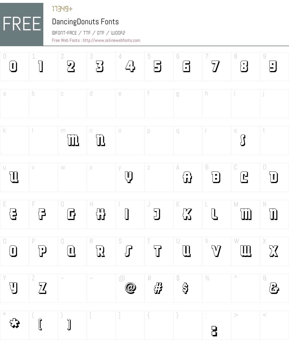 DancingDonuts Font Screenshots