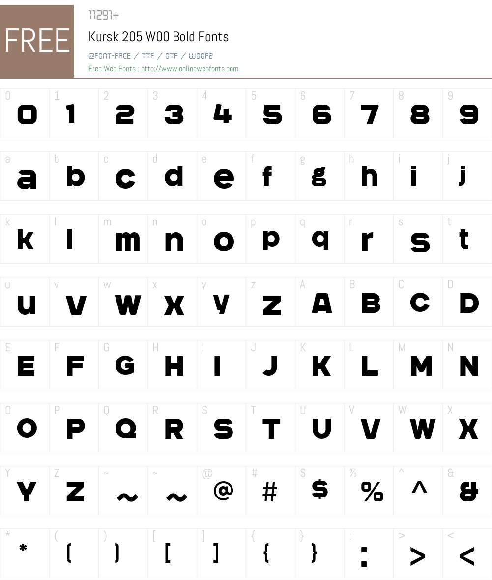 Kursk205W00-Bold Font Screenshots