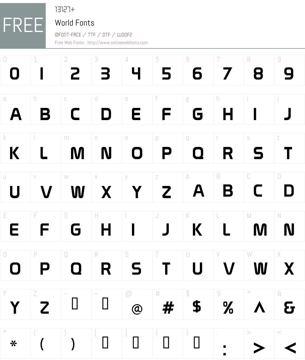 World Font Screenshots
