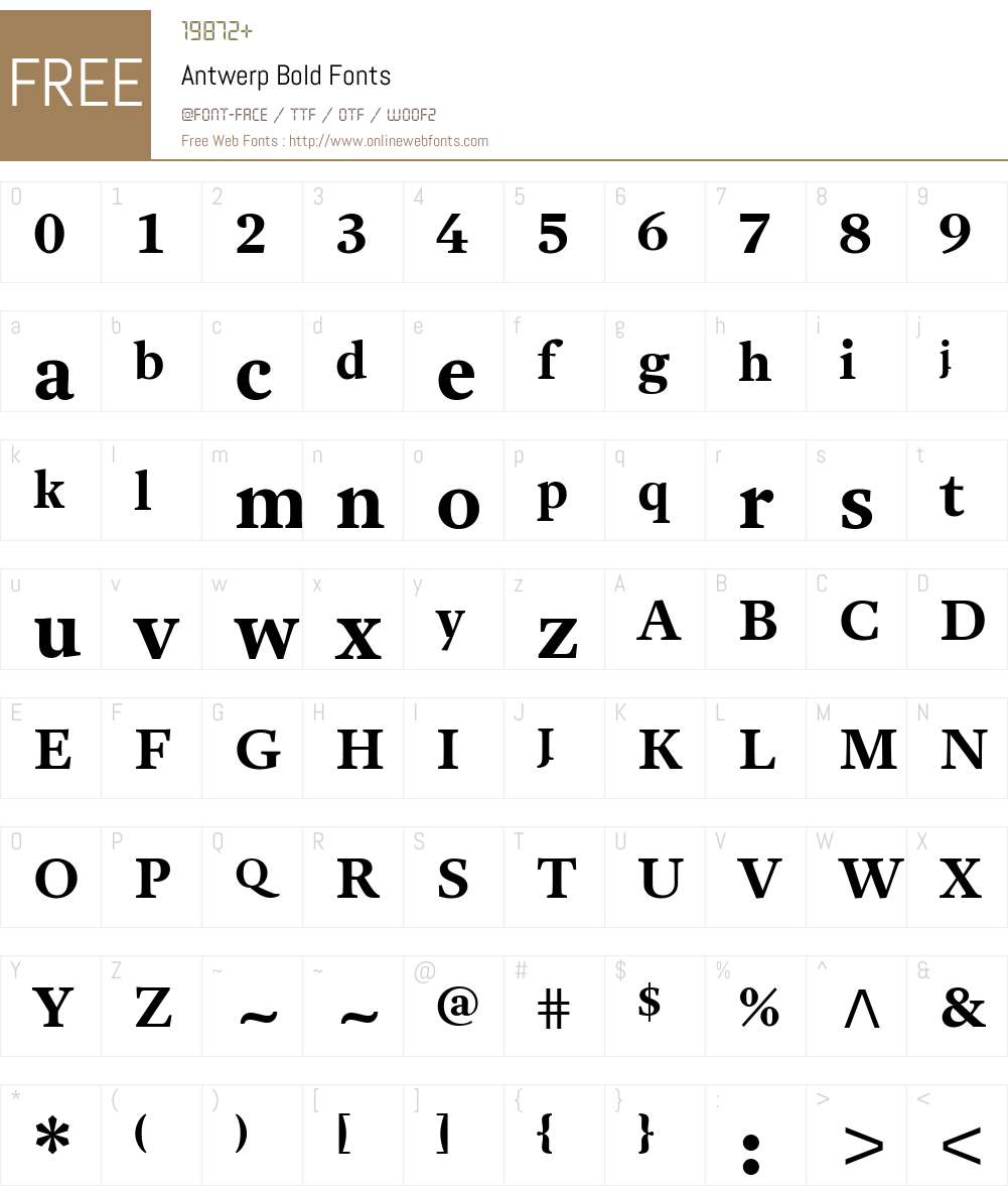 Antwerp Font Screenshots