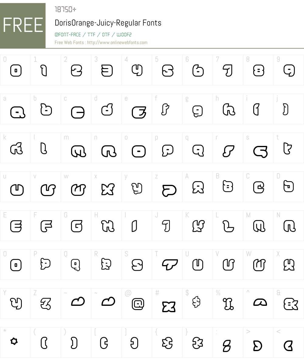 DorisOrange-Juicy Font Screenshots