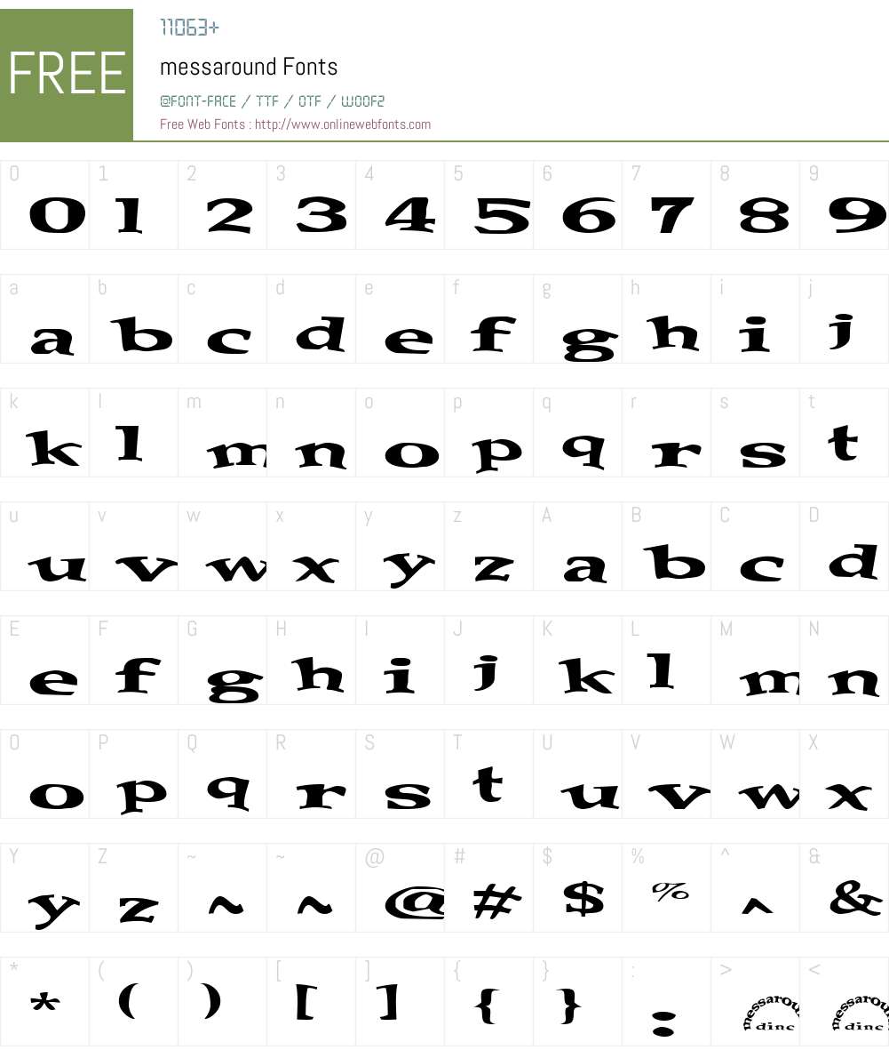 messaround Font Screenshots