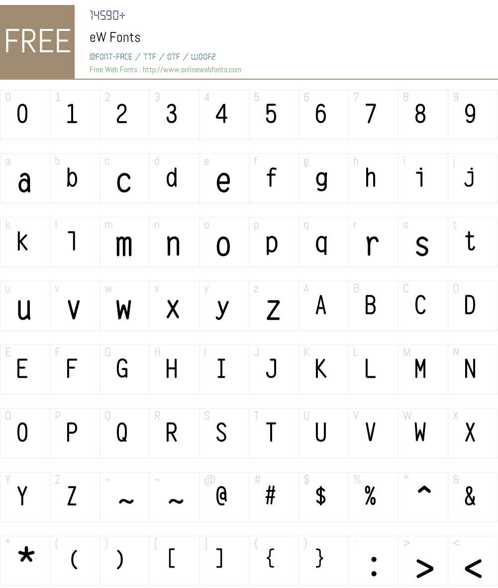 eW Font Screenshots