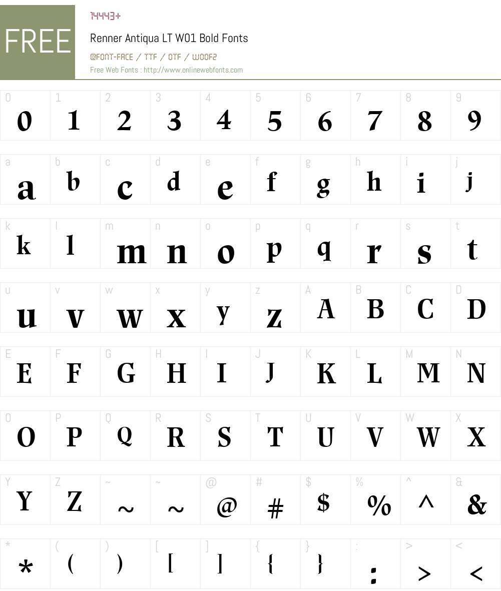RennerAntiquaLTW01-Bold Font Screenshots