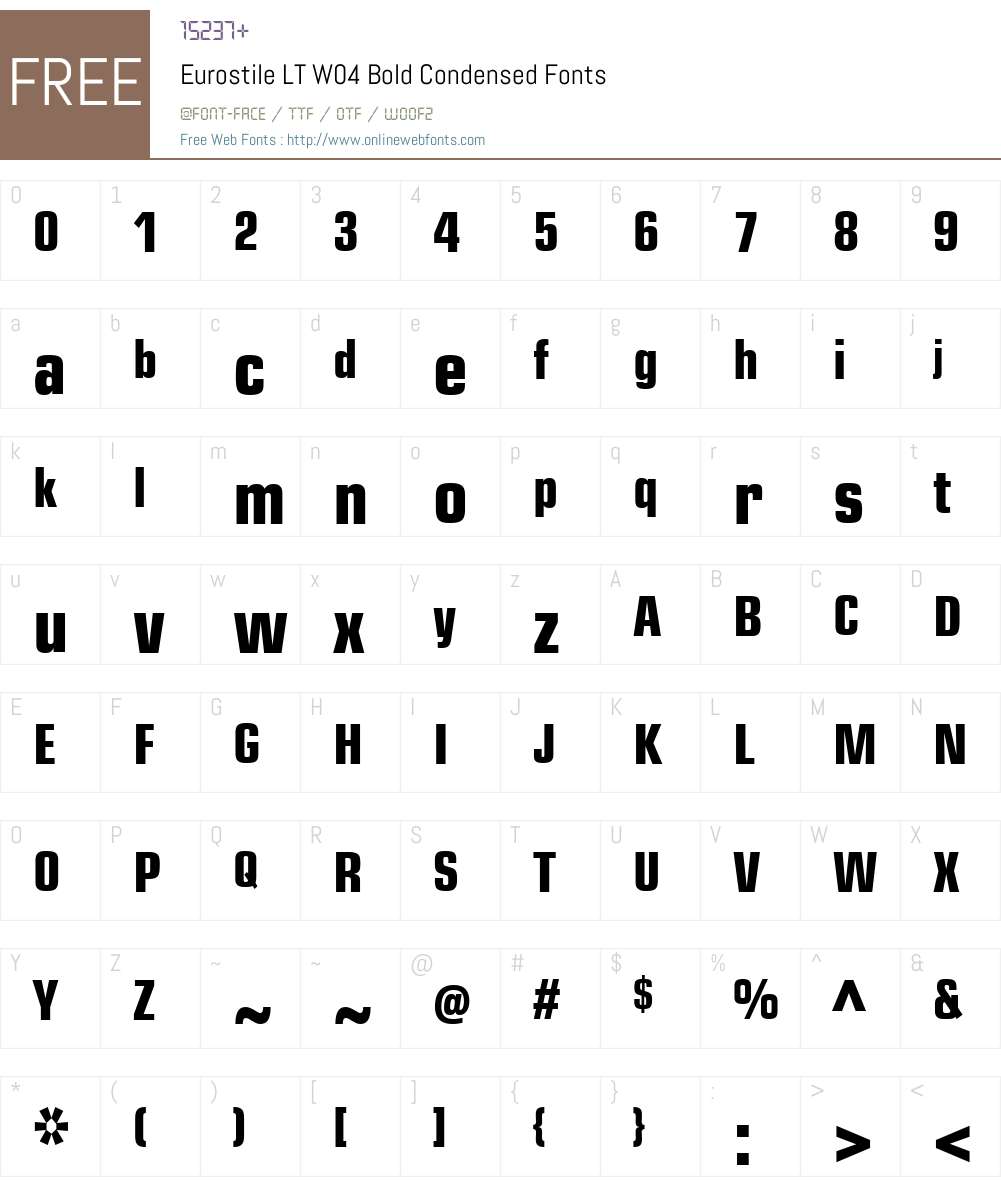 Eurostile LT Font Screenshots