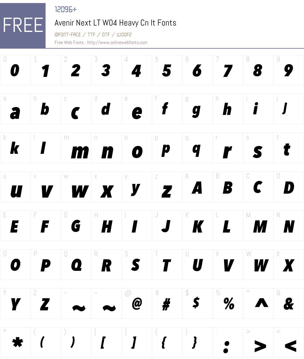 Avenir Next Font Screenshots