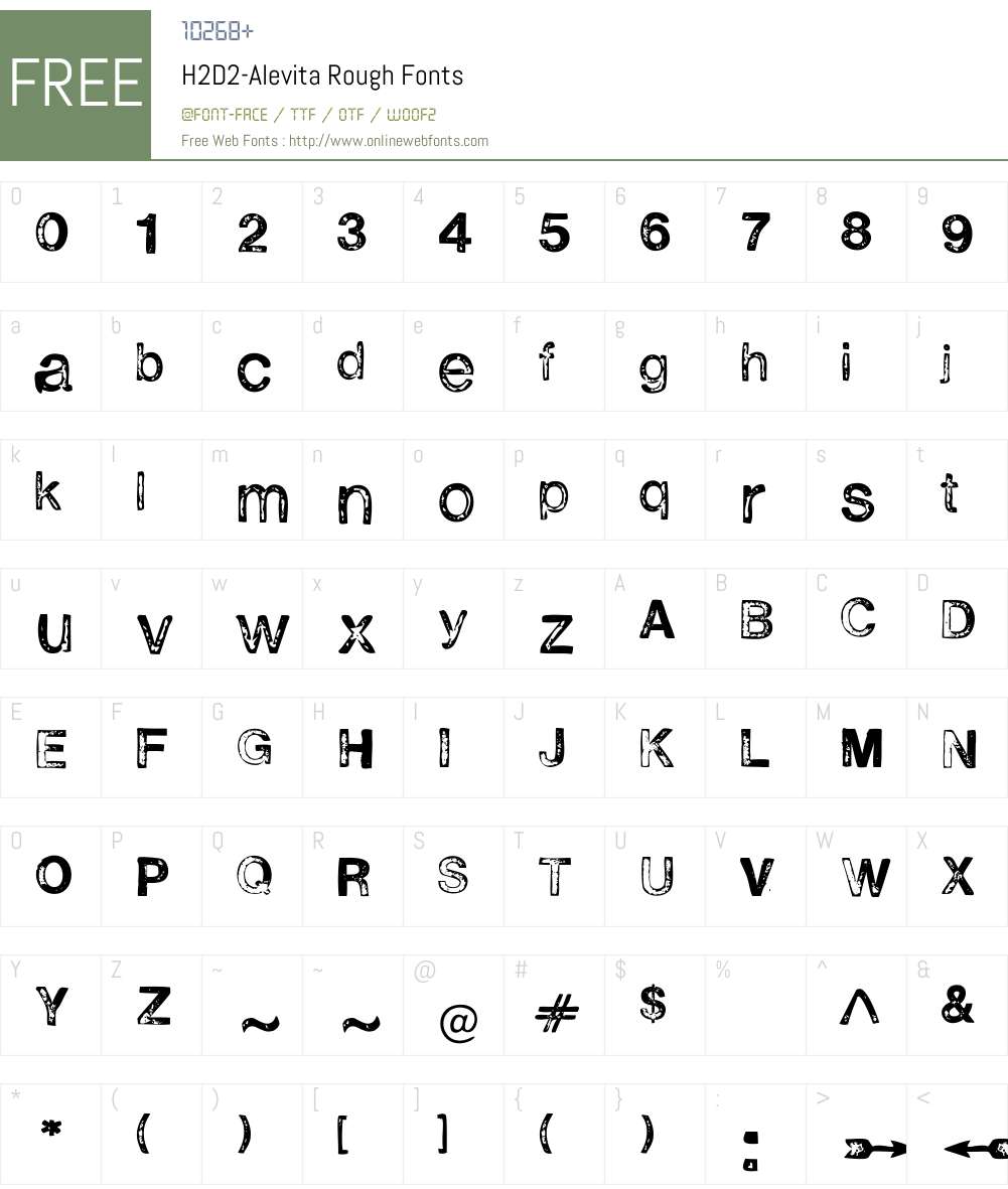 H2D2-Alevita Font Screenshots