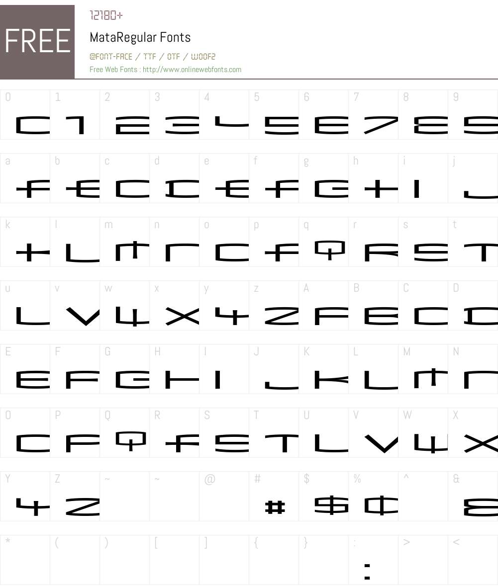 Mata Font Screenshots
