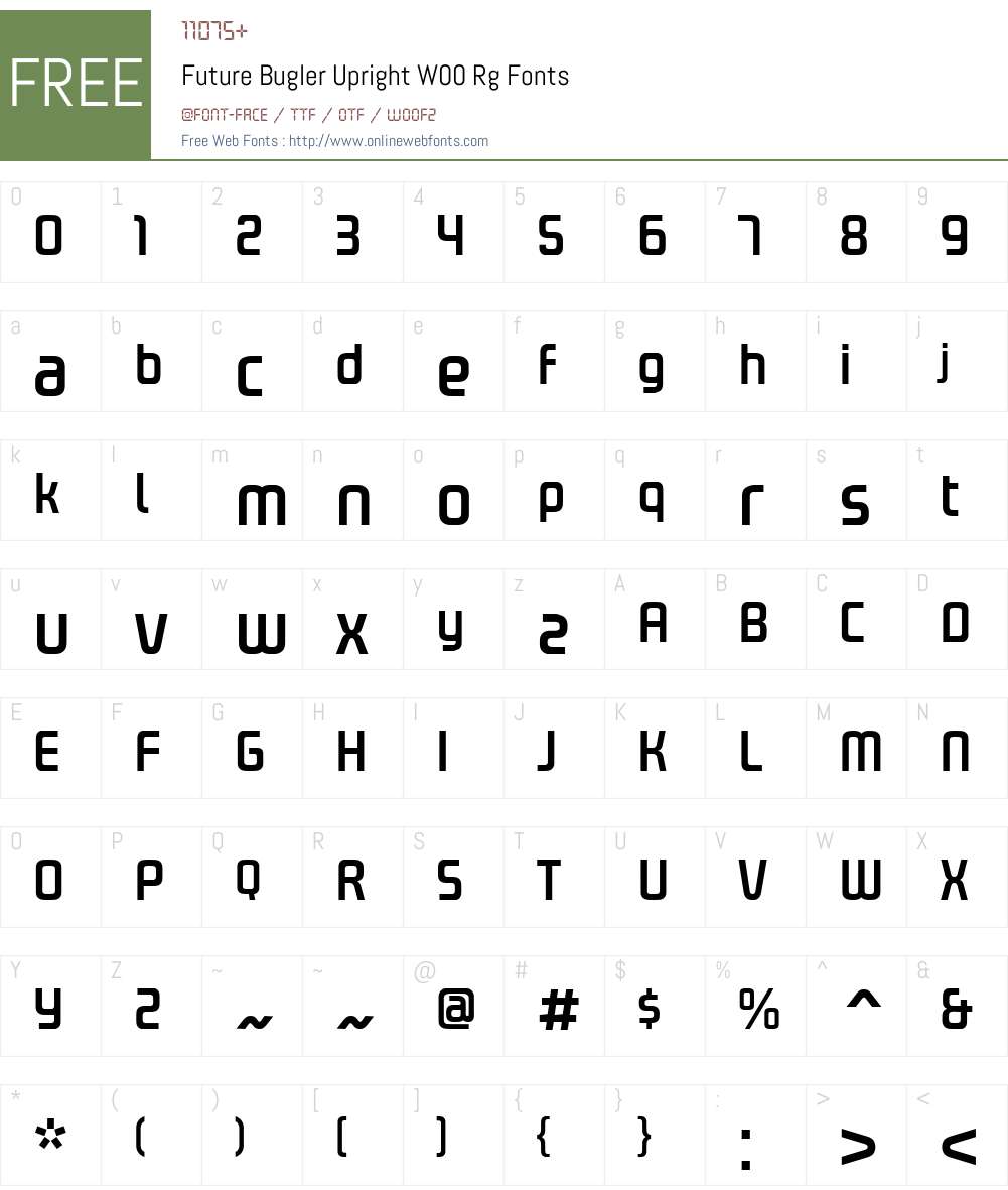 FutureBuglerUprightW00-Rg Font Screenshots