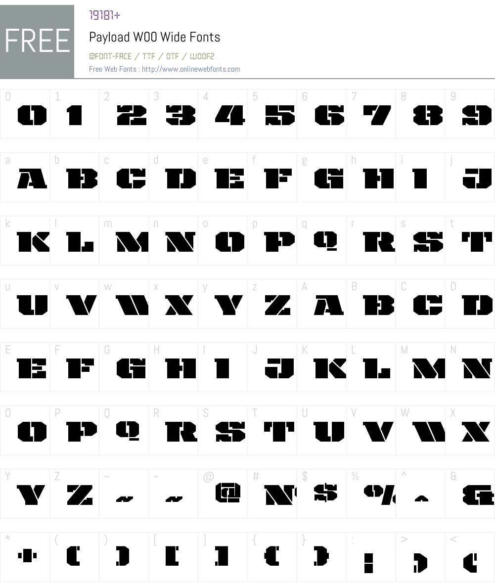 PayloadW00-Wide Font Screenshots