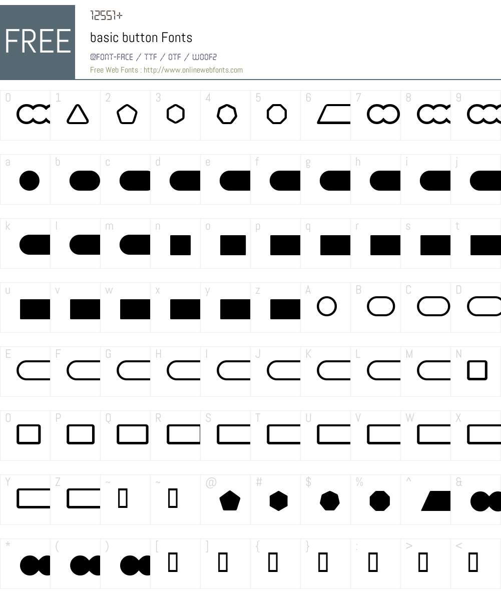 basic button Font Screenshots