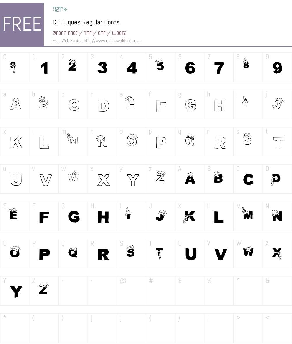 CF Tuques Font Screenshots