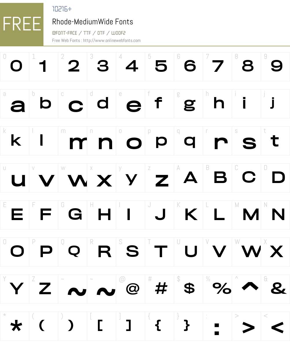 Rhode Font Screenshots