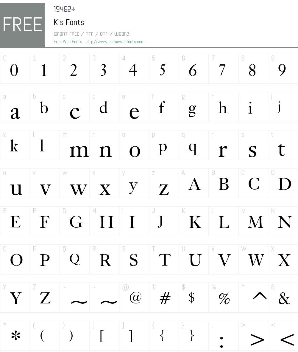 Kis Font Screenshots