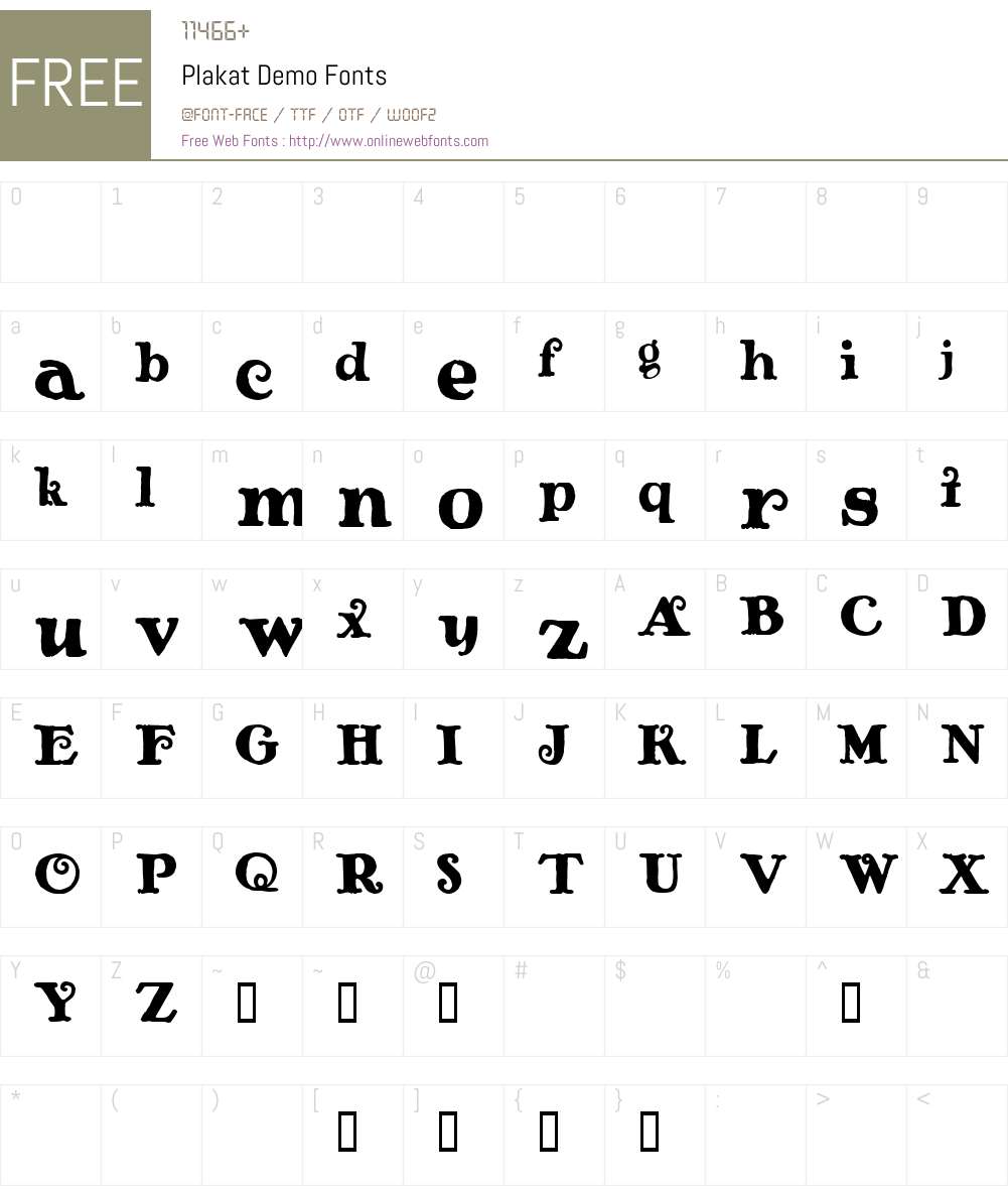 Plakat Demo Font Screenshots