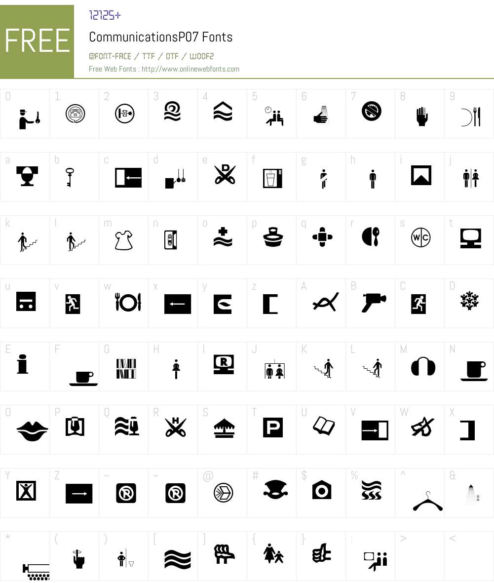 Communications Font Screenshots