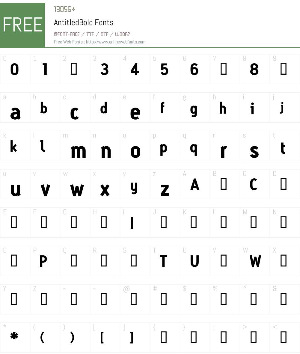 AntitledBold Font Screenshots