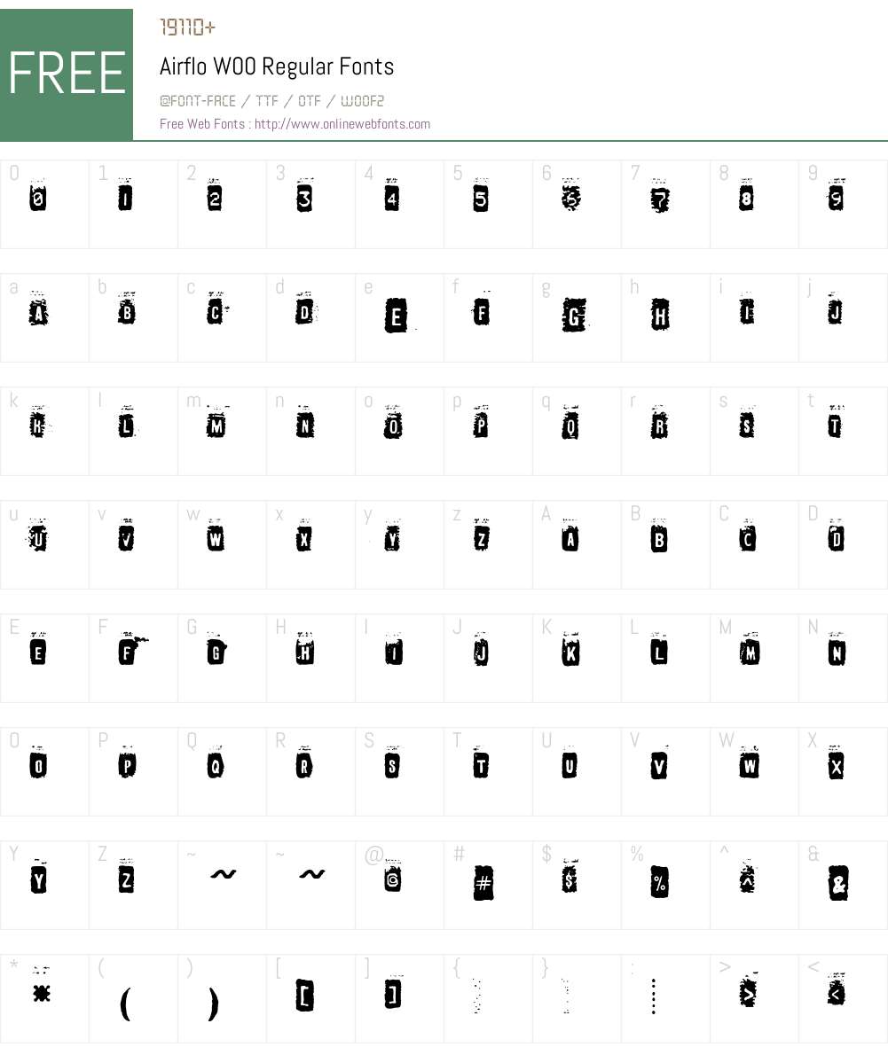 Airflo Font Screenshots