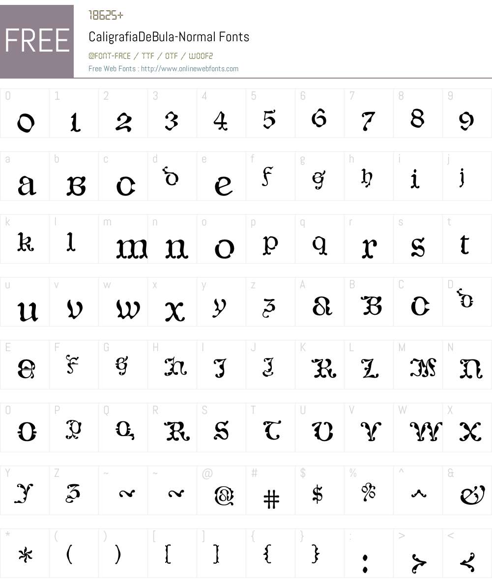 CaligrafiaDeBula Font Screenshots