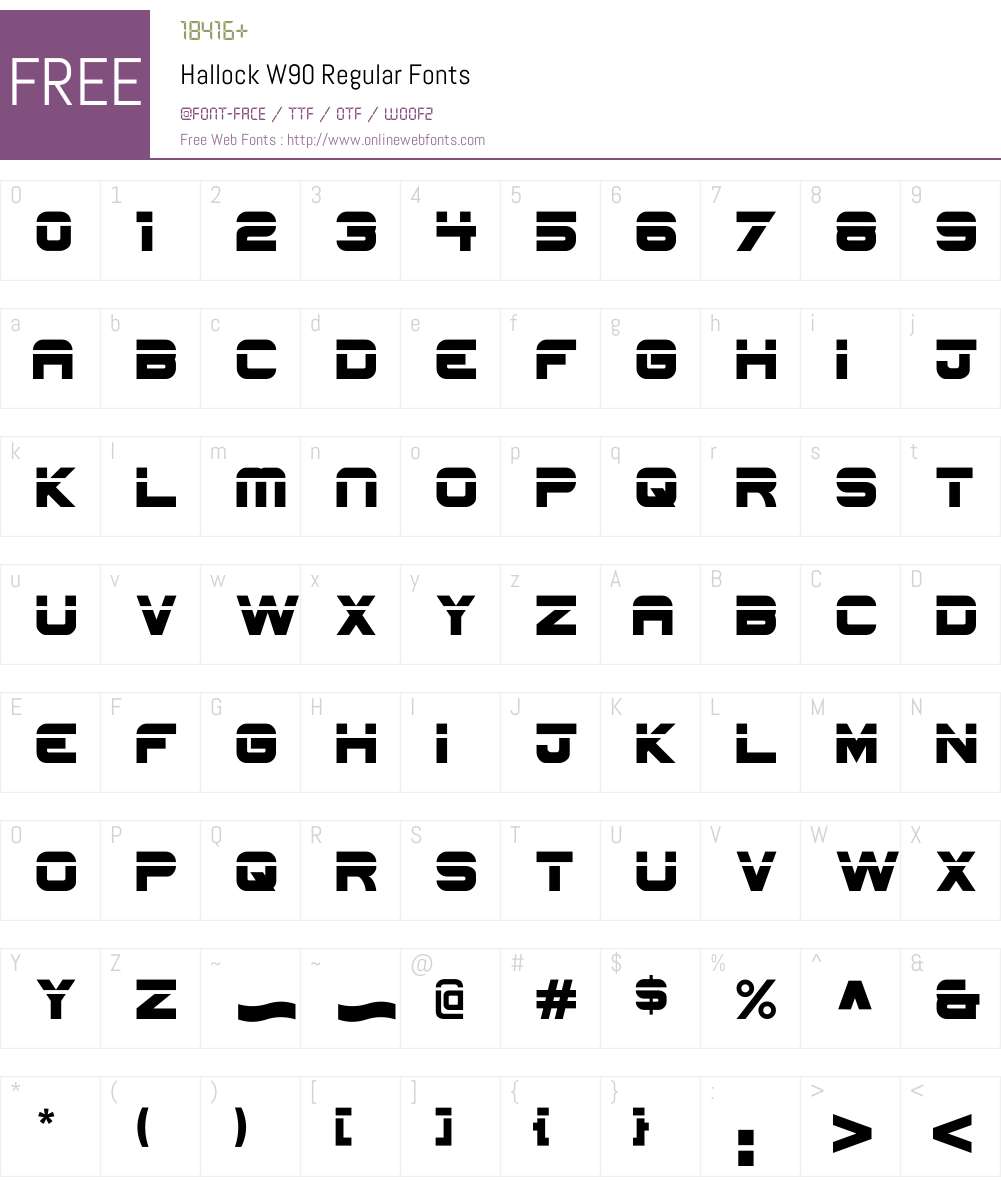 HallockW90-Regular Font Screenshots