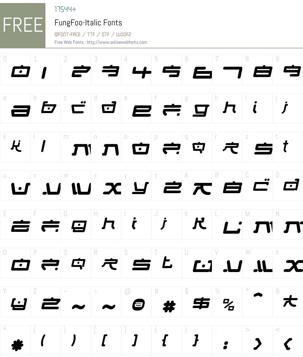 FungFoo Font Screenshots