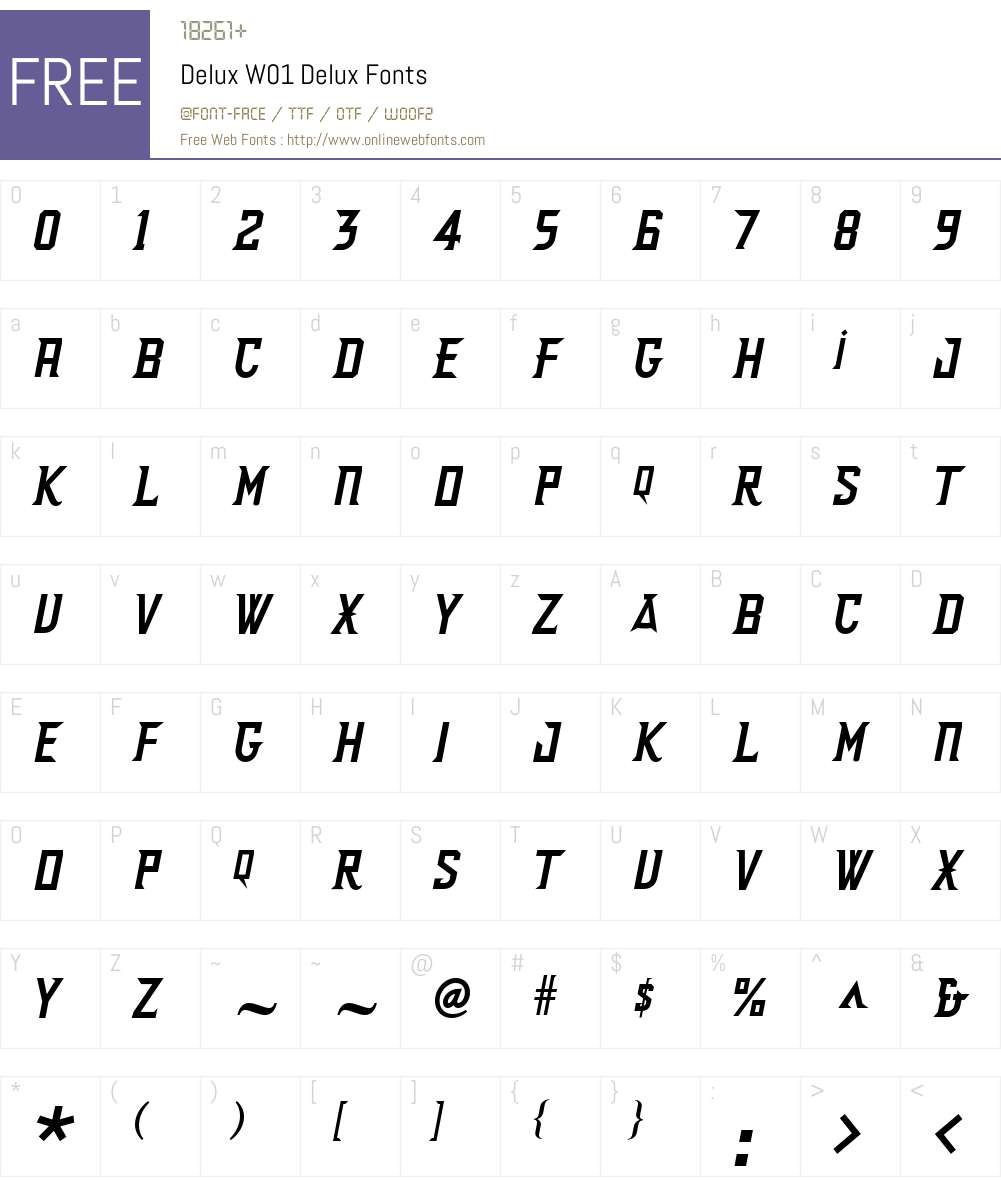DeluxW01-Delux Font Screenshots