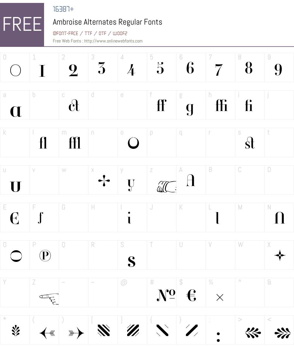 Ambroise Font Screenshots